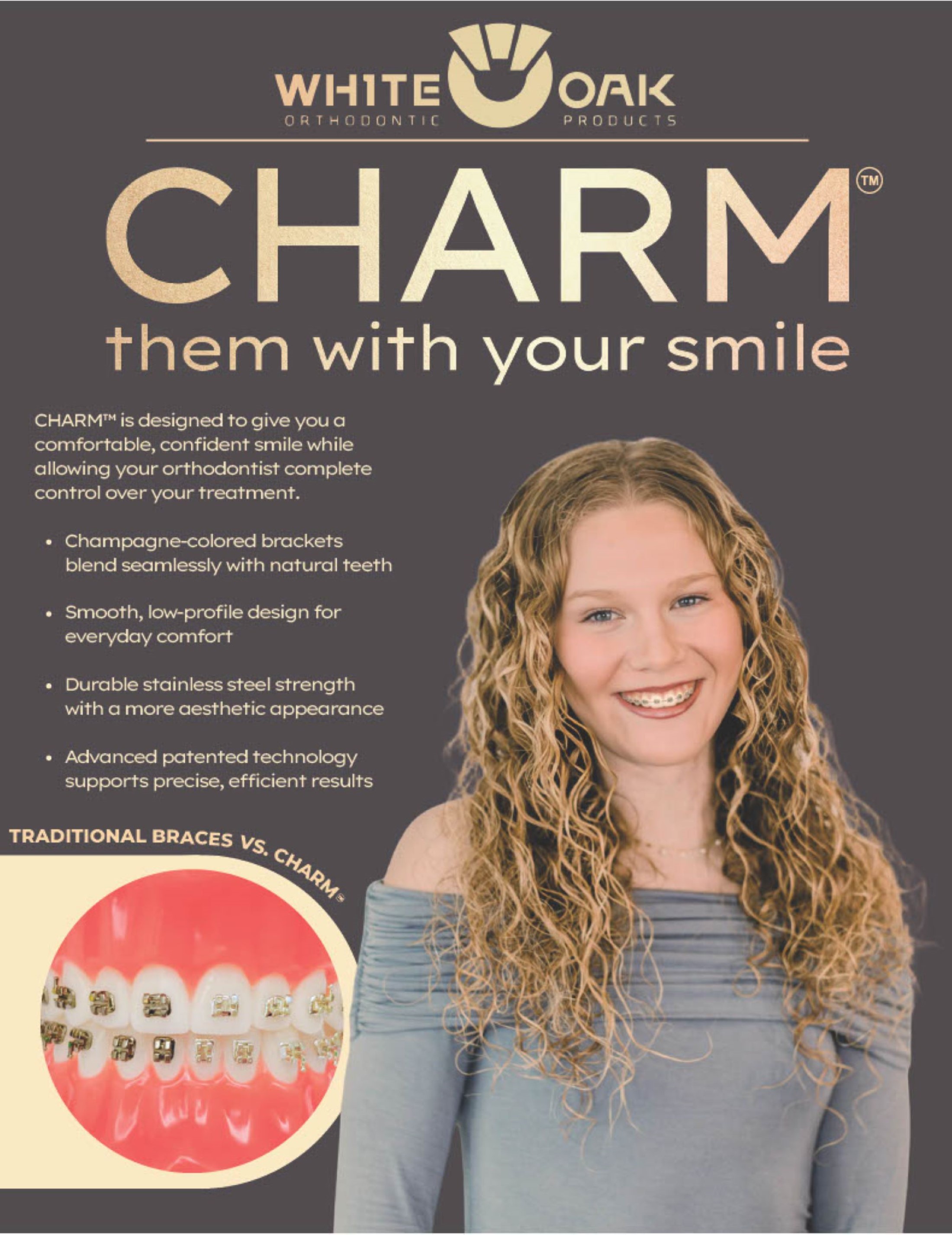 Charm Gold Braces